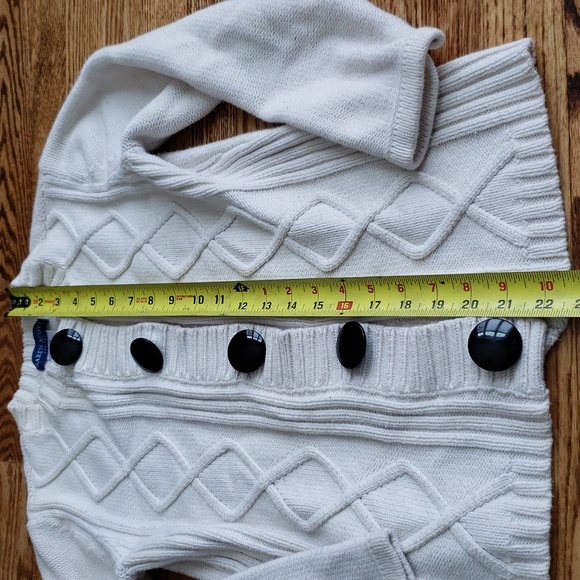 (S) Karen Scott Cable Knit Cottagecore Cozy Sweater Comfy Cardigan Boho Lounge - Picture 4 of 7